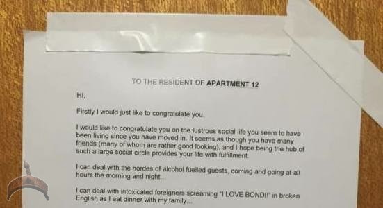 1104 Funny! Man writes letter to neighbour, begs them to stop making very loud, short & annoying s3x