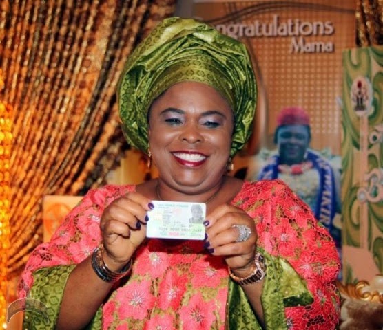 Patience Jonathan Photos: Patience Jonathan shows off her National I.D card