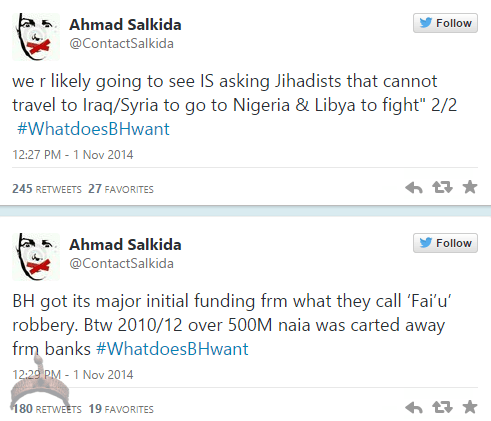 akin31 Full Analogy Of What Boko Haram Wants By Ahmad Salkida Nigerian journalist #WhatDoesBHWant 