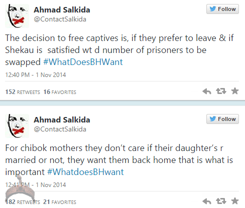 akin47 Full Analogy Of What Boko Haram Wants By Ahmad Salkida Nigerian journalist #WhatDoesBHWant 