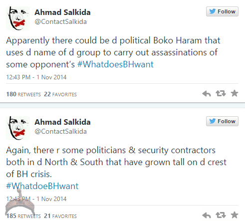 akin52 Full Analogy Of What Boko Haram Wants By Ahmad Salkida Nigerian journalist #WhatDoesBHWant 