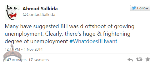 akin7 Full Analogy Of What Boko Haram Wants By Ahmad Salkida Nigerian journalist #WhatDoesBHWant 