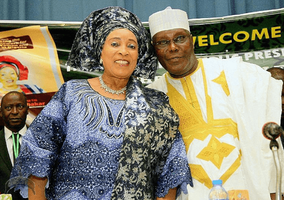 atiku wife Atiku Abubakar Pictured with his wife @ book launch today