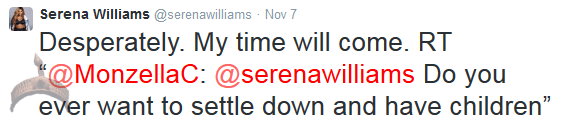 serena williams1 Im desperate Serena Williams says shes desperate to settle down and have kids
