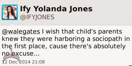 018 Ify Yolanda Jones disagress with Wale Gates defence of maid/baby killer