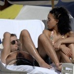1 217 150x150 Pics: Robert Pattinson & his girlfriend cuddle up at the beach 