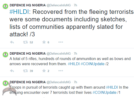136 Nigeria Military recover BHarams hit list & sketches, 27 militants die.