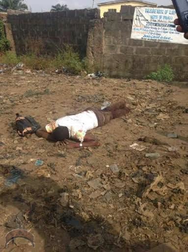 150 Pics: 2 robbers killed in Okokomaiko by police this afternoon