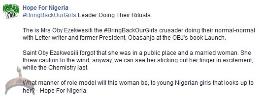 Ezekwesili2 Obj Not My Concubine; OBJ’s Public Kiss Lands Oby Ezekwesili In Trouble
