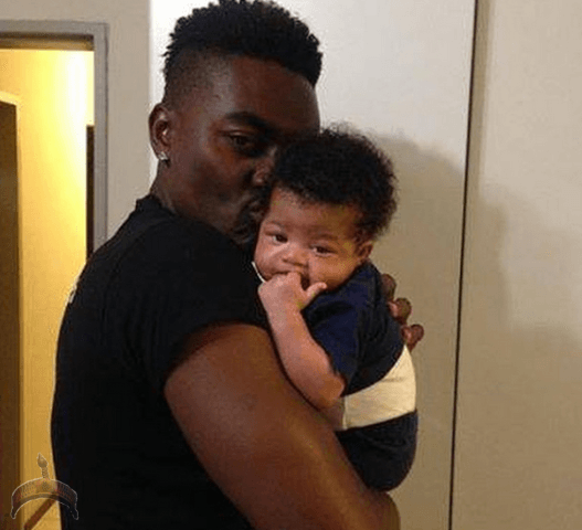 bba1 Pic: BBA Hotshots contestant Tayo Faniran pictures with his son...