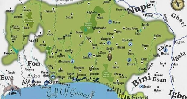 The map of the Yoruba cultural area of Nigeria and West Africa”