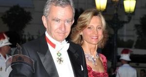 Bernard Arnault and Helene Mercier