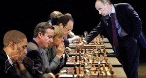 Russia Putin plays chess