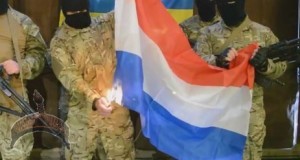 Ukraine burns dutch flag