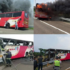 chinese tourist bus on fire