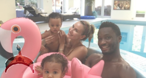 mikel obi and family in pool