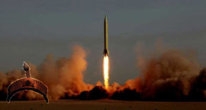 The Ghadr ballistic missile, a modified version of Shahab 3, being launched during an Iranian military drill on June 28, 2011 (Photo: AFP)