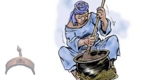 The Amala Maker at kọ́bítí © Adeboye Adegbenro