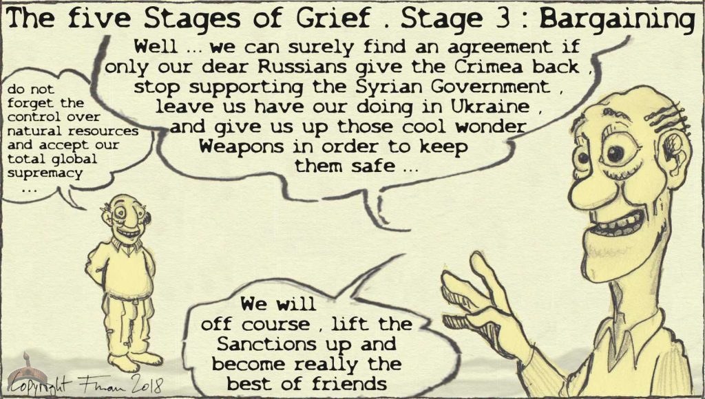 The five stages of imperial grief bargaining