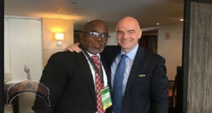 Amaju Pinnick and FIFA president Infantino