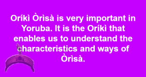 Oriki orisa