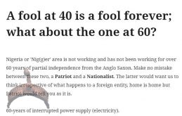 A fool at 40 is a fool forever; what about the one at 60?