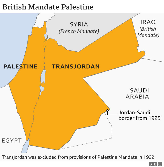 british mandate palestine map
