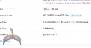 Failed Ethereum Transaction