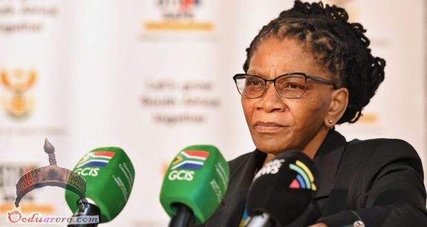 South Africa's Minister of Defence and Military Veterans Thandi Modise © Twitter / South African Government