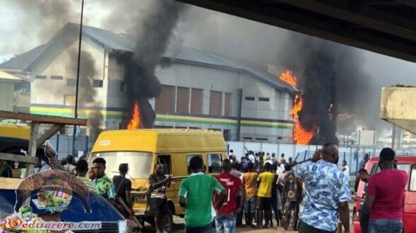 Places that was burnt during endsars protest in Lagos