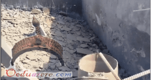 In Sirik, water storage tanks were destroyed